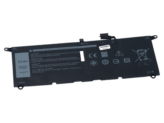 Новий акумулятор для Dell XPS 13 9370 9380 52Wh 7.6V 6500mAh DXGH8
