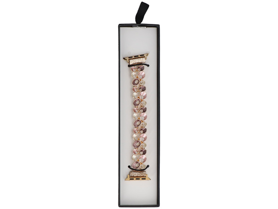 Neue Armbanduhr GlacierX Gleam Drops Stretch Bracelet Rose Cappuccino für Apple Watch 38/40/41mm Gold Cappuccino