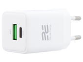 Nouveau chargeur secteur GaN 30W USB-A USB-C QC PD Encore Energy MD-3083Z + câble 2x USB-C 50cm