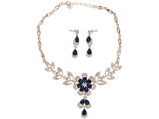Fairy Sapphire Jewelry Set Necklace + Earrings