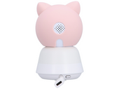 Nouvelle caméra de surveillance intelligente WiFi rotative FHD avec alarme berceuse + moniteur Encore View Baby Guard Rose