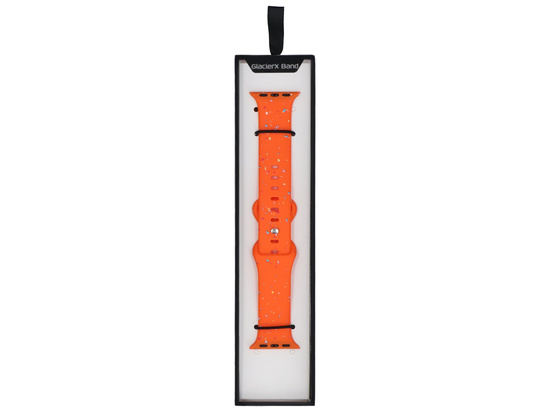 Nuovo cinturino per smartwatch GlacierX Silicone Pin&Loop Band Coral Sprinkle per Apple Watch 38/40/41mm Corallo Arancione