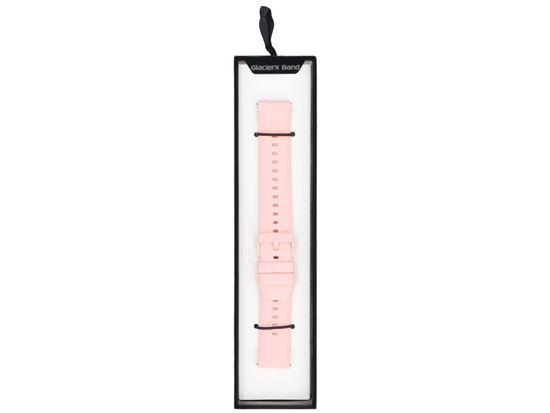 Nuovo cinturino per smartwatch GlacierX Silicone Classic Monochromatic Rosa Polveroso 20mm