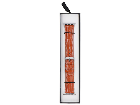 Nuovo cinturino GlacierX Glossy Leather Caramel Brown per Apple Watch 38/40/41mm Caramello