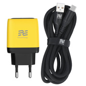 Neues Netzladegerät Encore Energy GaN QC PD USB-A 18W USB-C 45W MD-4583RD + USB-A auf USB-C Kabel 2m