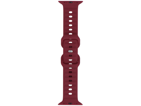 Pásek k smartwatchu GlacierX Silicone Ribbed Burgundy pro Apple Watch 42/44/45/49mm Bordový