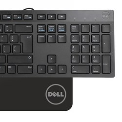 Dell QuietKey KB216 USB QWERTY Tastatur + Aufkleber (ohne Füße)