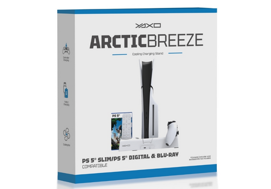 Station de refroidissement/chargement YAXO pour PS5 ARCTIC BREEZE White