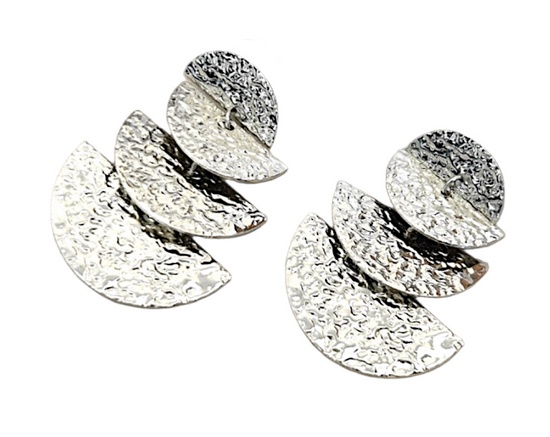 Boucles d'oreilles Ondes Argentées