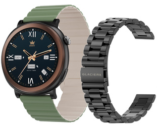 Новий смартгодинник GlacierX Theron Black + Ремінець GX-T248