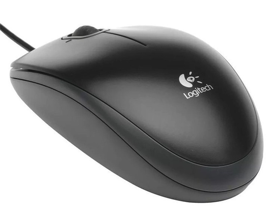 Neue Logitech B100 Kabelgebundene Optische Maus Schwarz USB 800DPI