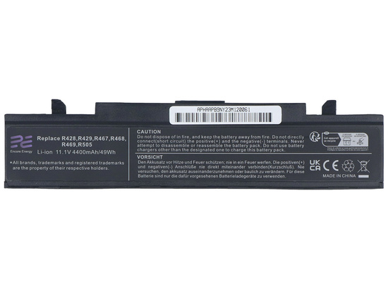 Batterie neuve Encore Energy pour Samsung R428 R429 R467 R468 R469 R505 49Wh 11.1V 4400mAh AA-PB9NC6B
