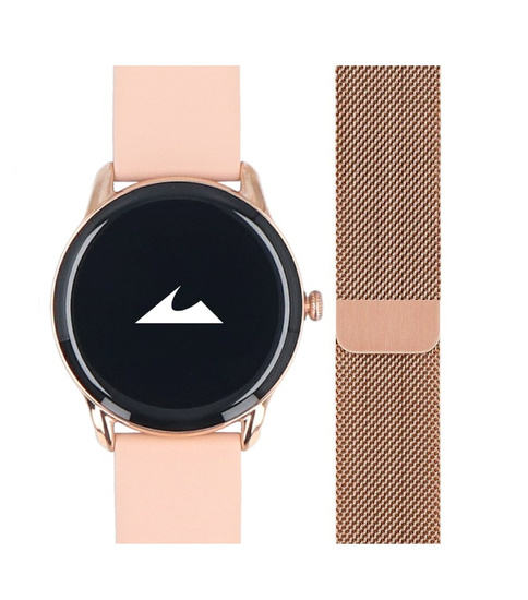 Neuer Smartwatch GlacierX Sphere Roségold + Mesh-Armband GX-SZ36 BM