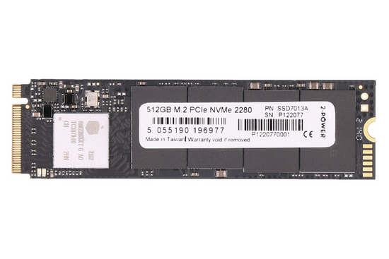 Nouveau disque dur SSD M.2 PCIe 512GB 2-POWER 2280 NVMe