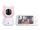 Nueva cámara de vigilancia inteligente WiFi giratoria FHD con alarma, nanas + monitor Encore View Baby Guard Rosa
