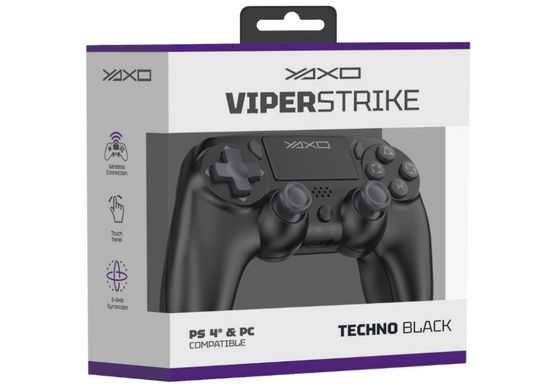 Manette de jeu sans fil YAXO VIPER STRIKE pour PS4, PC NOIRE