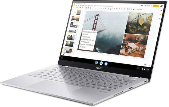 Touchscreen Asus Chromebook Flip C436F Argento i5-10210U 16GB 256GB 1920x1080 Nuovo Chrome OS