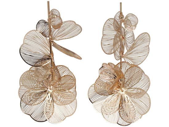 Boucles d'oreilles Fleurs Dorées