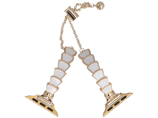 Nový náramek k smartwatch GlacierX Slider Clasp Tidal Arc Bracelet Golden Moon pro Apple Watch 38/40/41mm Zlatobílý