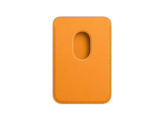 Original Portefeuille Apple iPhone en cuir California Poppy avec MagSafe