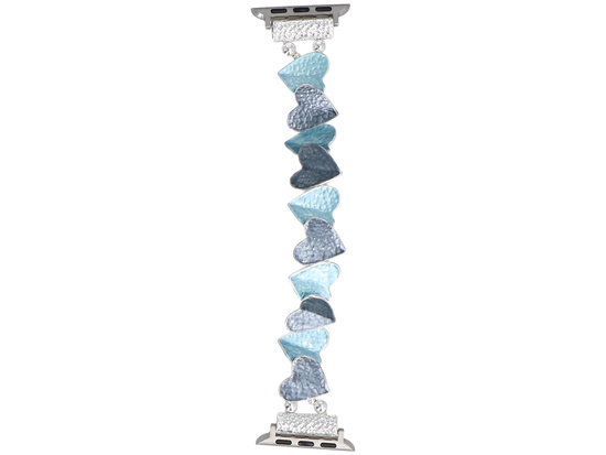 Nueva pulsera para smartwatch GlacierX Gleam Heartbeat Stretch Bracelet Denim Blue para Apple Watch 38/40/41mm Azul.