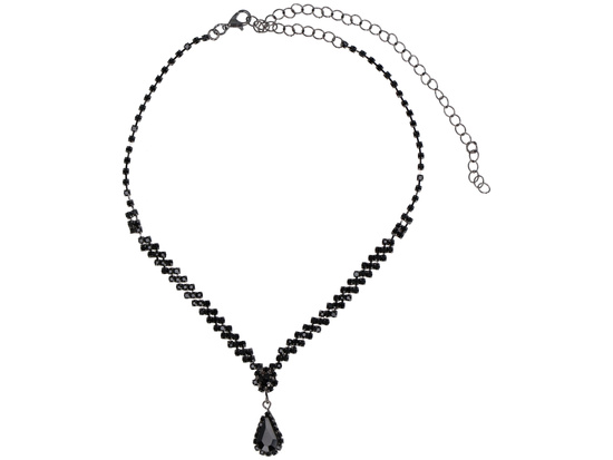 Ensemble de bijoux victorienne Noir Collier + boucles d'oreilles
