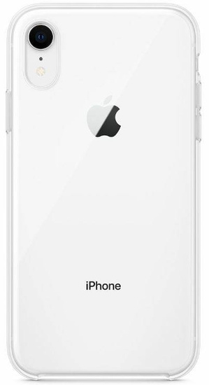 Original maletín funda de silicona transparente Apple iPhone XR
