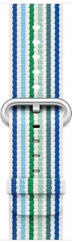 Original Apple Watch Woven Nylon Blue Stripe 38mm Strap dans un emballage scellé