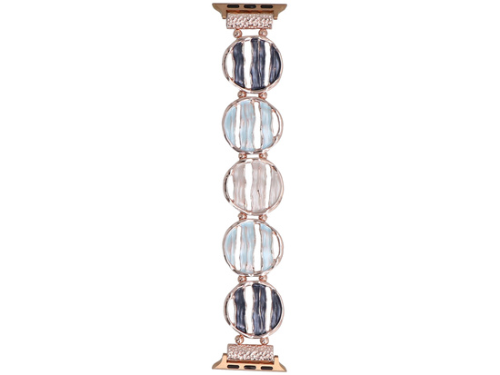 Nueva pulsera para smartwatch GlacierX Gleam Echo Stretch Bracelet Blossom Meadow para Apple Watch 38/40/41mm Rosa-Púrpura.