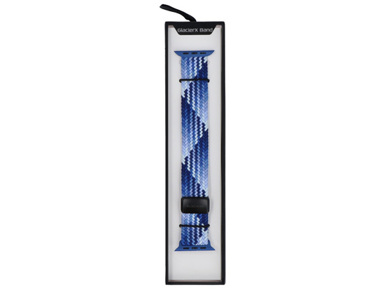 Nuovo cinturino GlacierX Braided Magnetic Buckle Indigo Sea per Apple Watch 42/44/45/49mm Ombre Indigo