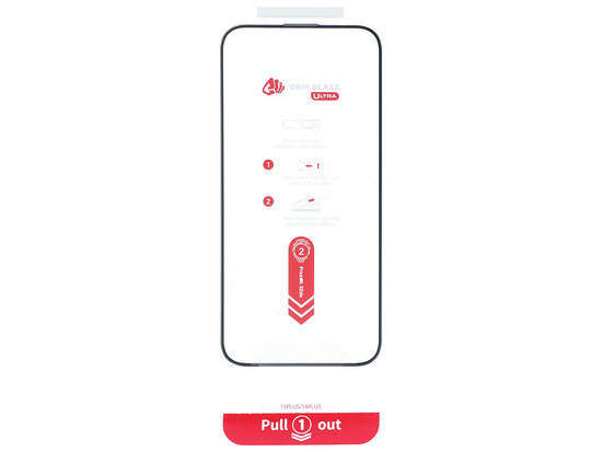 Nuevo cristal templado Grip Glass Ultra para Apple iPhone 15 Plus/16 Plus con marco de instalación 2 unidades.
