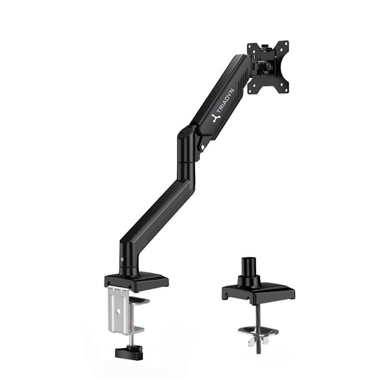 New Triadyn FlexMount Desk Mount for Single Monitor TV 13-34" Ergonomic Adjustable Rotating TRD-BLK-1AL