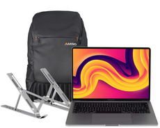 Apple MacBook Pro A2159 2019 STŘÍBRNÝ i5-8257U 8GB 256GB SSD 2560x1600 Třída A- MacOS Big Sur QWERTY PL+Batoh Moderní+Podstavec ART