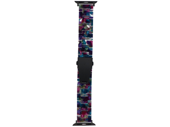 Nouvelle bracelet pour smartwatch GlacierX Resin Link Bracelet Nocturne Plum pour Apple Watch 38/40/41mm Multicolore