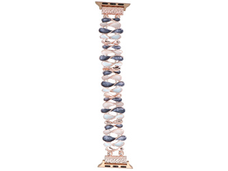 Нова браслет для смарт-годинника GlacierX Gleam Bow Stretch Bracelet Ocean Blush для Apple Watch 38/40/41mm Синьо-Рожевий