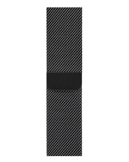 Originál Řemínek Apple Watch Milanese Loop Silver 44mm z nerezové oceli Space Black