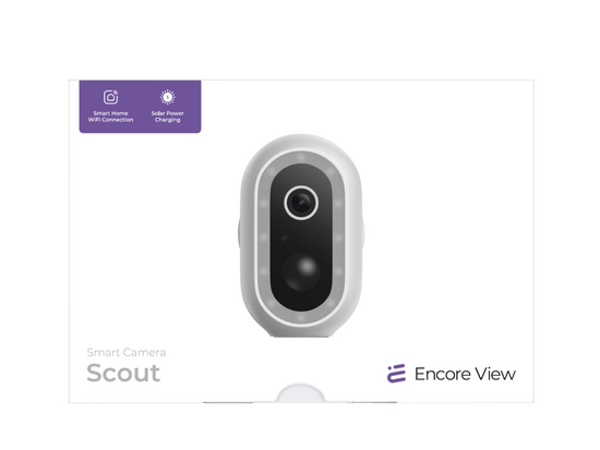 Nouvelle caméra intelligente WiFi solaire USB-C 4Mpx FHD IP65 5200 mAh Encore View Scout