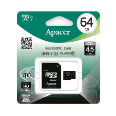 Nouvelle carte mémoire Apacer Secure Digital Card microSDXC 64GB