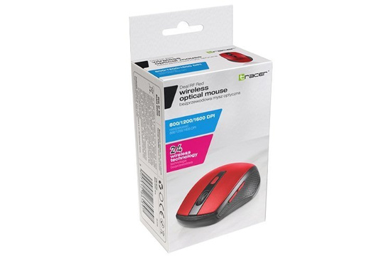 NUEVO Ratón TRACER Deal Red RF NANO 1600DPI USB Inalámbrico Rojo