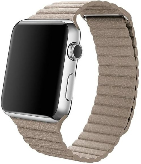 Bracelet original Apple Watch Leather Loop Stone 42MM / M
