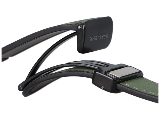 Новий ремінець GlacierX Leather Magnetic Buckle Stone Green для Apple Watch 42/44/45/49mm Нефритовий Зелений