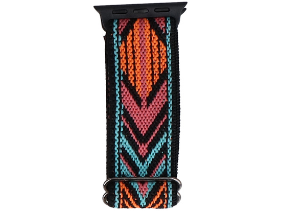 Nový pásek na smartwatch GlacierX Nylon Nomad Threads Tropical Prism pro Apple Watch 38/40/41mm Oranžovo-Mátový