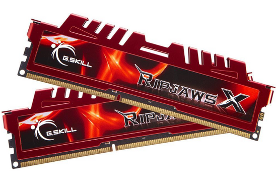 Mémoire RAM G.Skill RipjawsX DDR3 8 Go (2x4 Go) 1600 MHz CL9 F3-12800CL9D-8GBXL