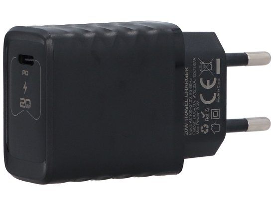 Nuovo caricabatterie da rete 20W USB-C QC PD + cavo USB-C 200cm Encore Energy MD-202mC