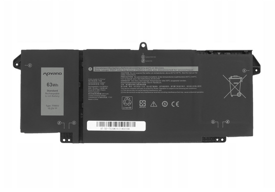 Nuova batteria Movano per Dell Latitude 5320 7320 7520 63Wh 15.2V 4100mAh 7FMXV