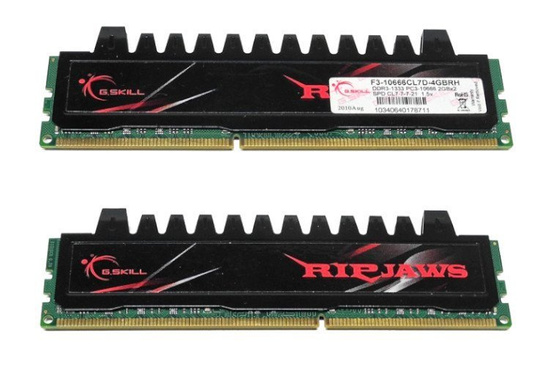 Paměť RAM G.SKILL Ripjaws 4GB (2x2GB) DDR3 1333MHz DIMM CL7 OEM