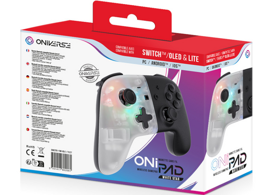 Oniverse Pad manette ONIPAD pour Nintendo Switch Blanc