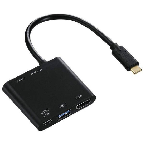 Neu Hama Multiport 4in1 USB-C - 3xUSB + HDMI Adapterkabel