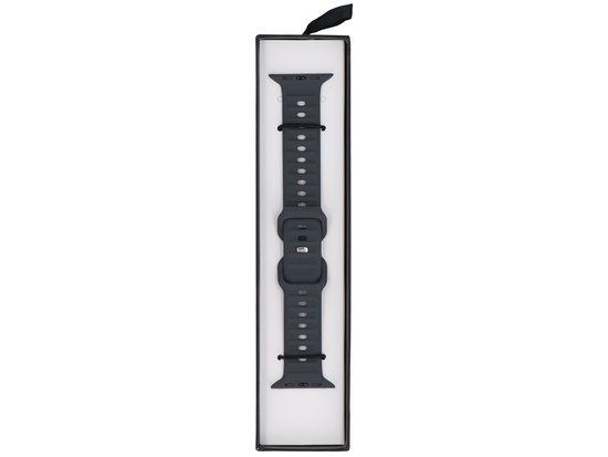 GlacierX Silicone Ribbed Anthracite Grey strap for Apple Watch 42/44/45/49mm Anthracite