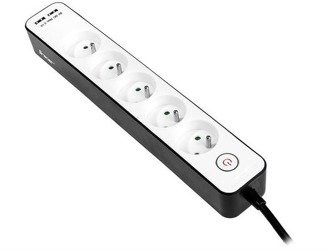 Barrette d'alimentation mobile Tracer Zebra 1,5 m (5 prises + 2xUSB)